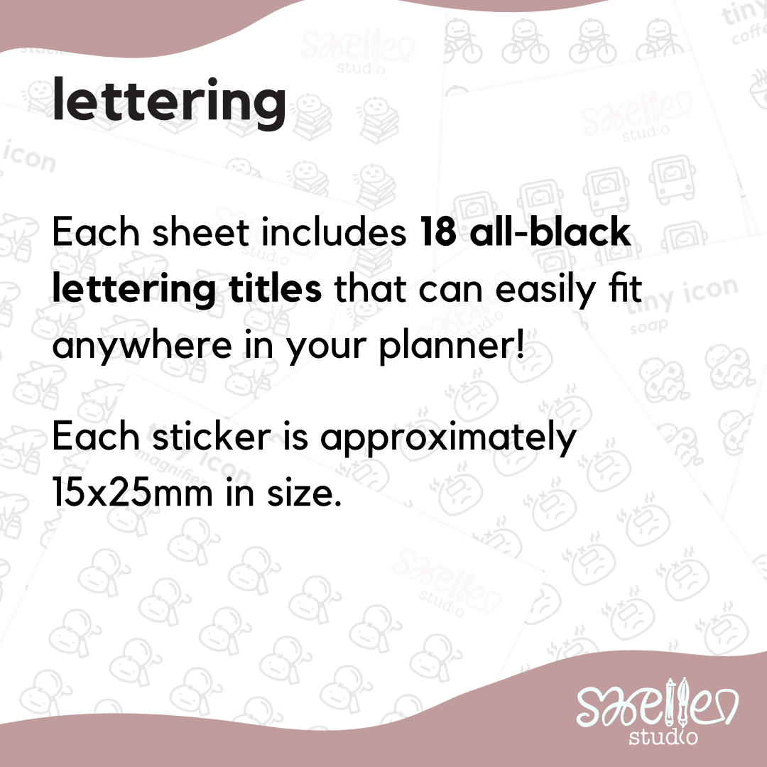WASHI LETTERING | Today (Black)
