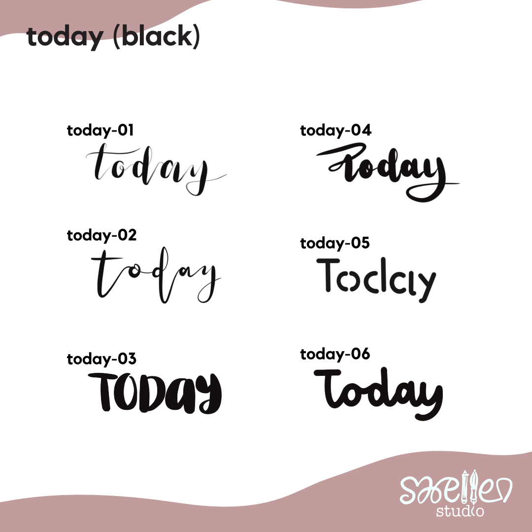 WASHI LETTERING | Today (Black)