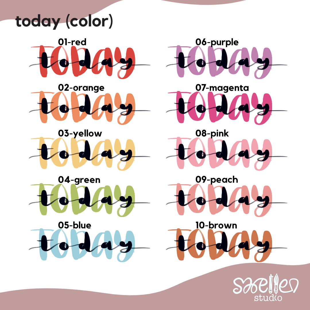 WASHI LETTERING | Today (Colour)