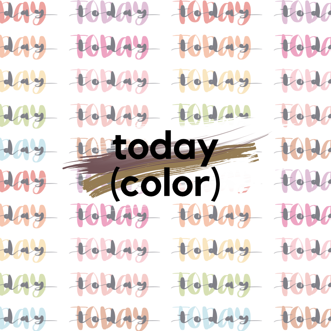 WASHI LETTERING | Today (Colour)