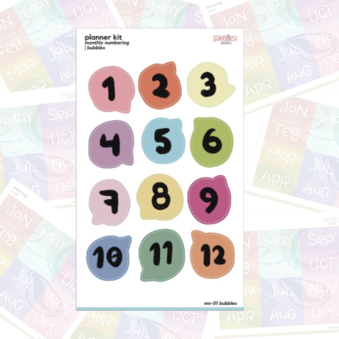 PLANNER KIT | Monthly Blobs