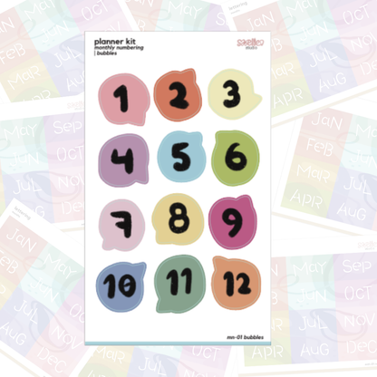 PLANNER KIT | Monthly Blobs