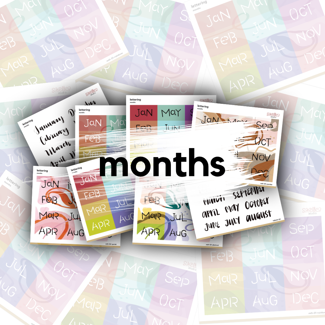 PLANNER KIT | Months Lettering