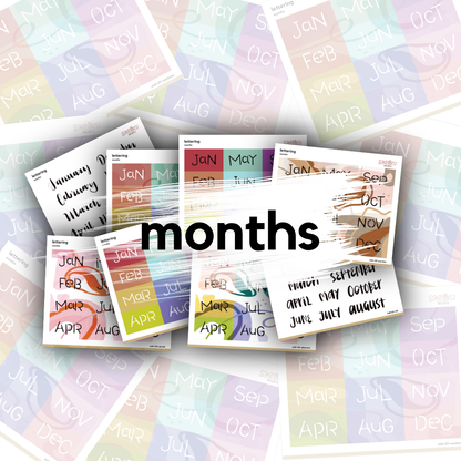 PLANNER KIT | Months Lettering