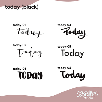 WASHI LETTERING | Today (Black)