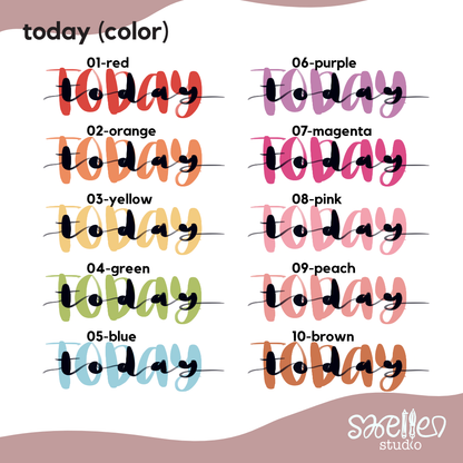 WASHI LETTERING | Today (Colour)