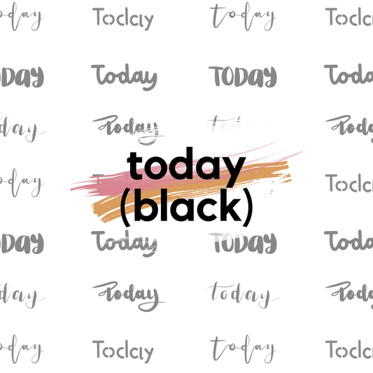 WASHI LETTERING | Today (Black)