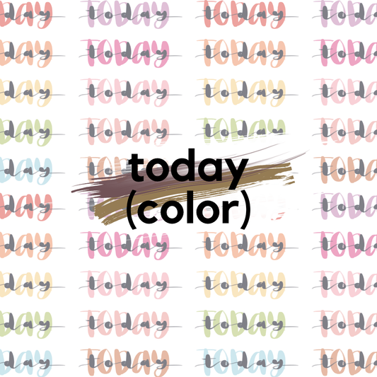 WASHI LETTERING | Today (Colour)